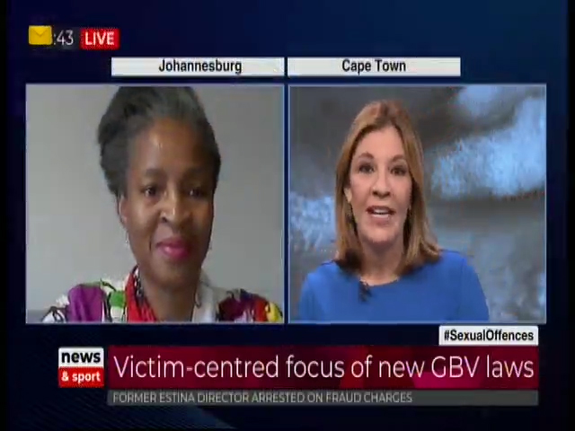 eTV News interviews Lindi Dlamini regarding new GBVF-focused legislation in South Africa